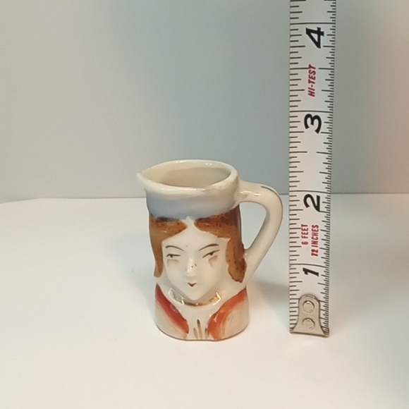 Vintage made in Occupied Japan mini Toby pitcher creamer. No flaws - Picture 4 of 5